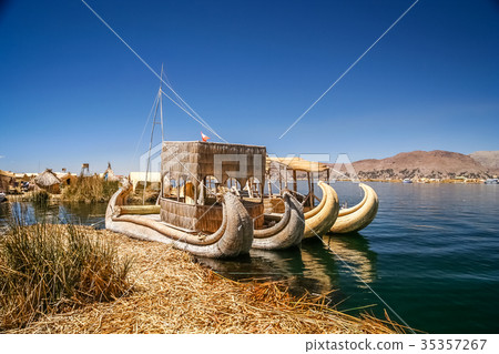 Boats on Titicaca Lake Boats on Titicaca Lake 35357267