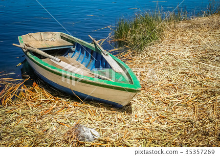 Small boat on a Titicaca lake, Small boat on a Titicaca lake, 35357269
