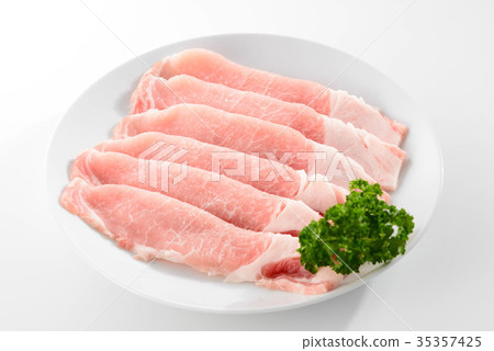Pork thinly sliced loin for ginger 35357425
