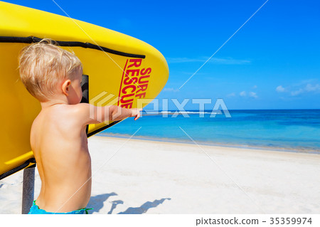 Funny surf rescue on the beach 35359974