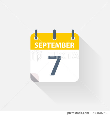 7 september calendar icon 7 september calendar icon 35360239