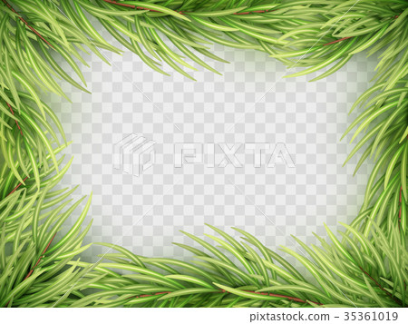 Christmas tree fir branch frame. EPS 10 vector - Stock Illustration ...