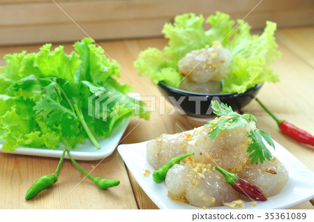 Tapioca Balls with Pork stuffed with various veget 35361089