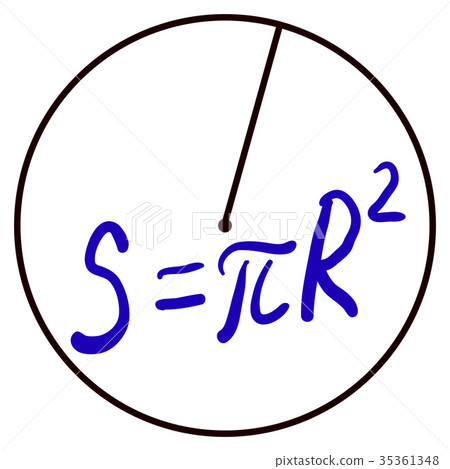Circle Area Formula Scribble Sketch 35361348