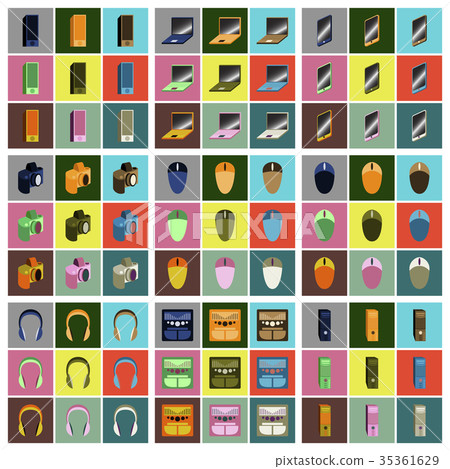 Set icons in flat design Electronic gadgets Set icons in flat design Electronic gadgets 35361629