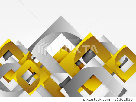 Squares geometric shapes in light grey 3d space Squares geometric shapes in light grey 3d space 35361936