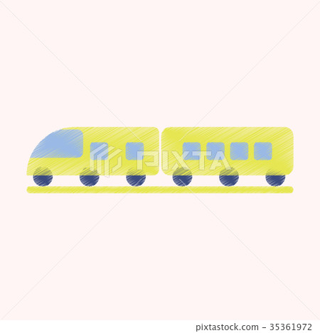 Flat Icon in Shading Style train 35361972