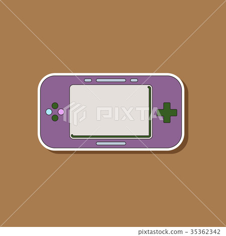 flat icon on background game console flat icon on background game console 35362342