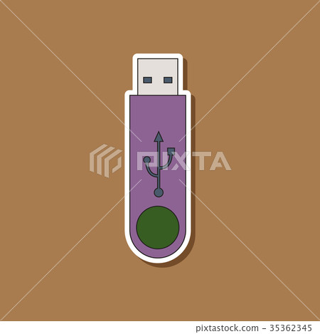 paper sticker on background of flash drive paper sticker on background of flash drive 35362345