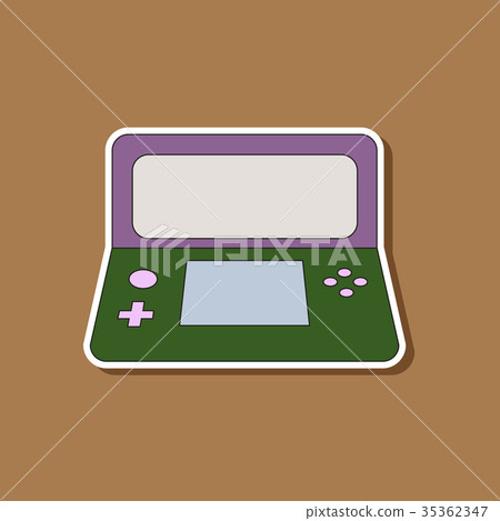 flat icon on background game console flat icon on background game console 35362347