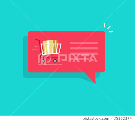 Ecommerce order notification message vector Ecommerce order notification message vector 35362374