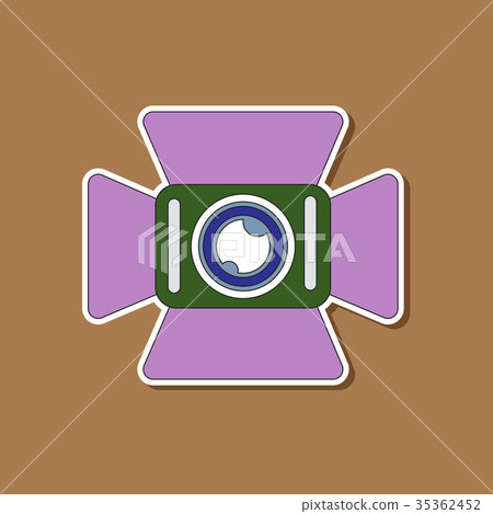 paper sticker on background of camcorder - Stock Illustration [35362452 ...