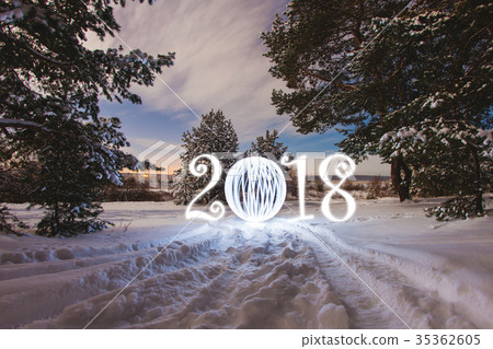 2018 New Year greeting card 2018 New Year greeting card 35362605