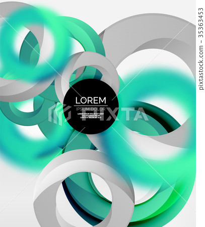 Abstract rings composition in grey 3d space with Abstract rings composition in grey 3d space with 35363453