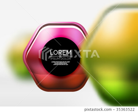 Metallic realistic texture on 3d hexagons, vector Metallic realistic texture on 3d hexagons, vector 35363522