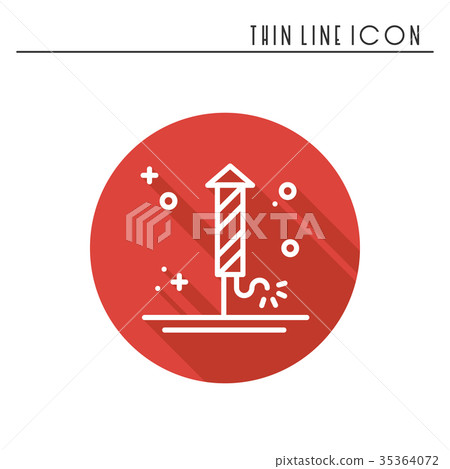 Firework banger firecracker salute icon. Christmas 35364072
