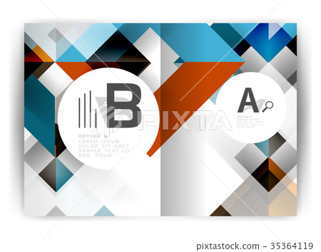 Geometric a4 annual report cover print template Geometric a4 annual report cover print template 35364119