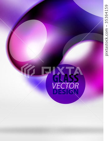 Digital techno abstract background, grey 3d space 35364159