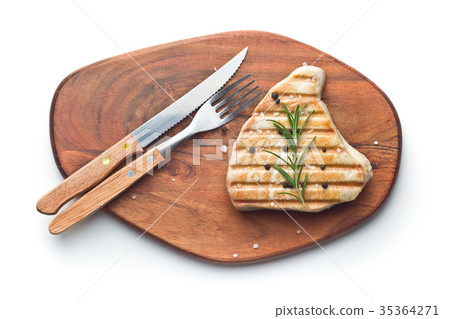 Grilled tuna steak. Grilled tuna steak. 35364271