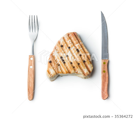 Grilled tuna steak. Grilled tuna steak. 35364272