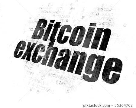 Blockchain concept: Bitcoin Exchange on Digital 35364702