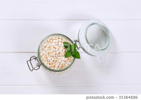 jar of puffed buckwheat jar of puffed buckwheat 35364886