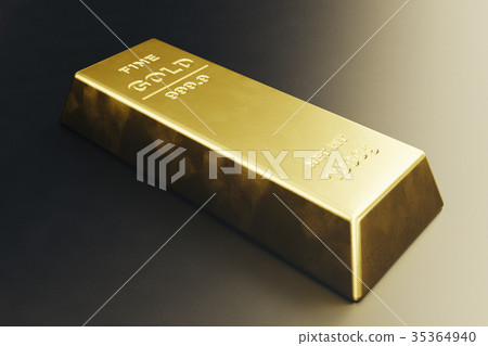 Stack close-up Gold Bars, weight of Gold Bars 1000 35364940
