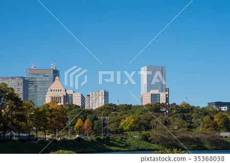 Landscape of the National Assembly Building seen from Sakuradamon 35368038