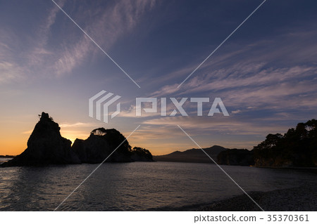 Jodogahama morning burn [Miyako city, Iwate Prefecture] 35370361