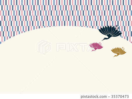 Japanese style background | Change Shimatsuru Tsuru | New Year's image | Japanese background 35370473