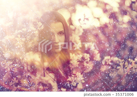 Dreaming girl beautiful young adult 35371006