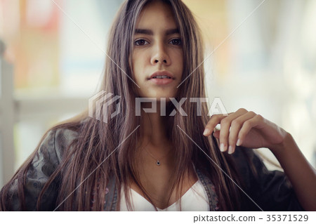 Summer portrait of a young adult beautiful girl 35371529