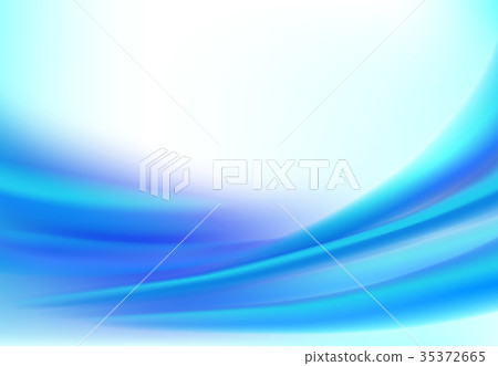 藍色和白色波浪背景材料紋理 35372665