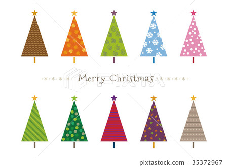 Colorful tree christmas card Colorful tree christmas card 35372967