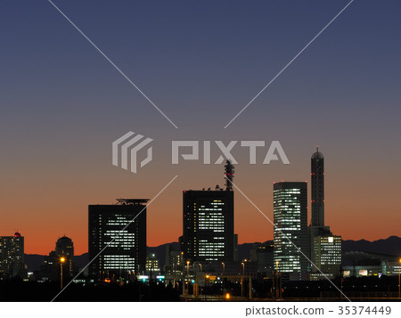 Night view of Saitama Shintoshin downtown 35374449
