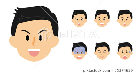 15系列_一個穿著白大褂的男人_面部表情 35374639