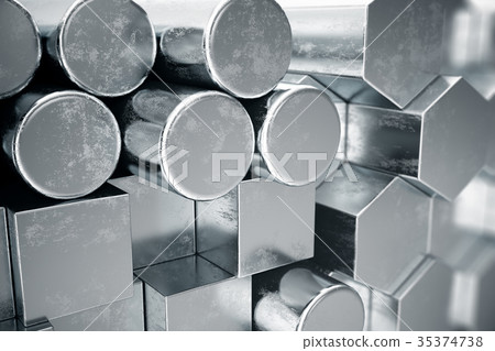 Cylindrical metal steel profiles, hexagonal metal Cylindrical metal steel profiles, hexagonal metal 35374738