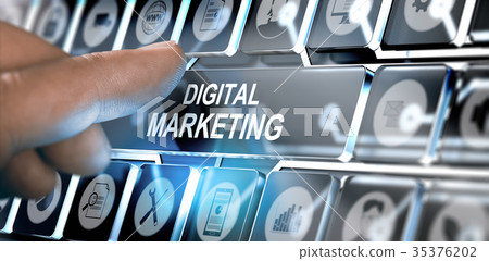 Online Digital Marketing Campaign Concept Online Digital Marketing Campaign Concept 35376202