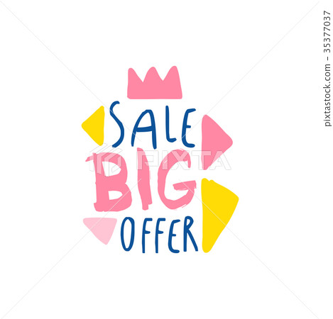 Big sale offer logo template, special offer label 35377037