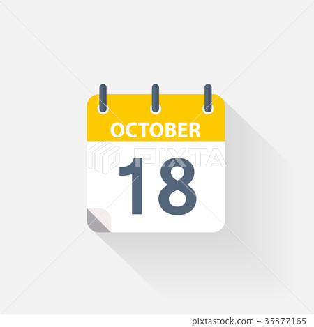 18 october calendar icon 35377165