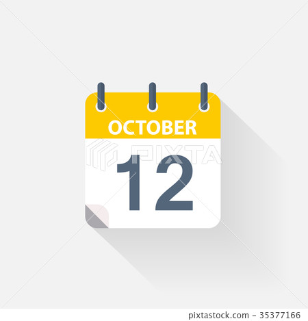 12 october calendar icon 35377166
