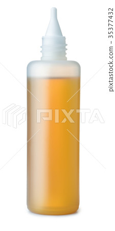 Plastic bottle of spindle oil 35377432