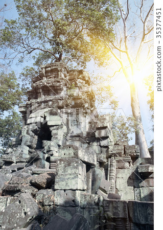 Preah Khan ruins(12th Century) in Angkor Wat, Siem 35377451