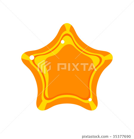 Golden cartoon glossy star vector Illustration Golden cartoon glossy star vector Illustration 35377690
