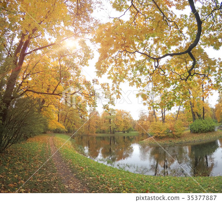 autumn day over the lake. Russia... autumn day over the lake. Russia... 35377887