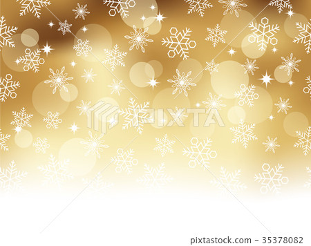Seamless Snow Background Gold 35378082