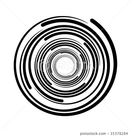 vortex circular swirl lines black symbol vortex circular swirl lines black symbol 35378284