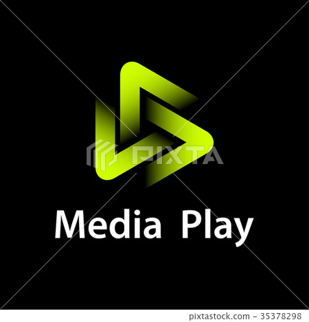 media play green glowing symbol media play green glowing symbol 35378298