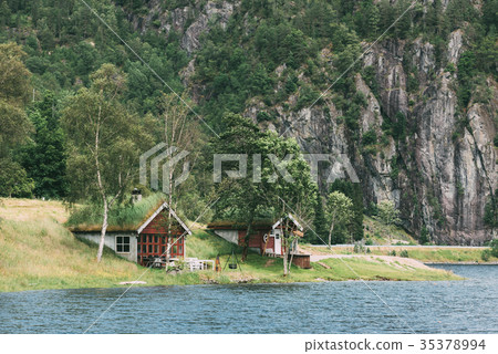 Small island with alone tree 35378994