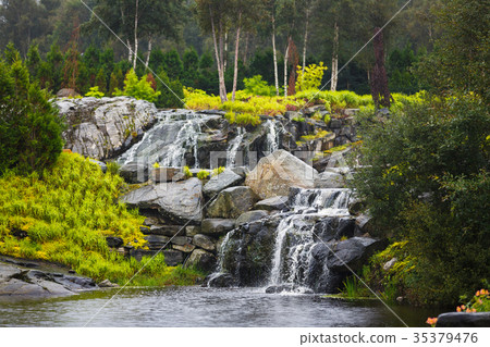 The waterfall in garden 35379476
